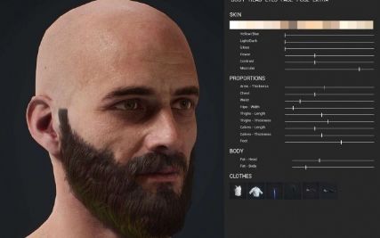 UE4̓ĘԶxCharacter Customization Male